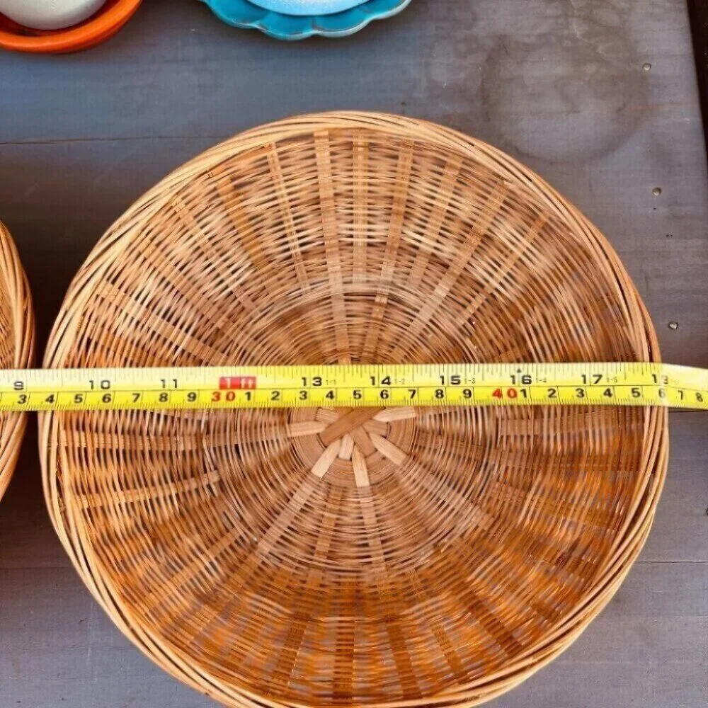 Woven Vintage Baskets Bowl Plants